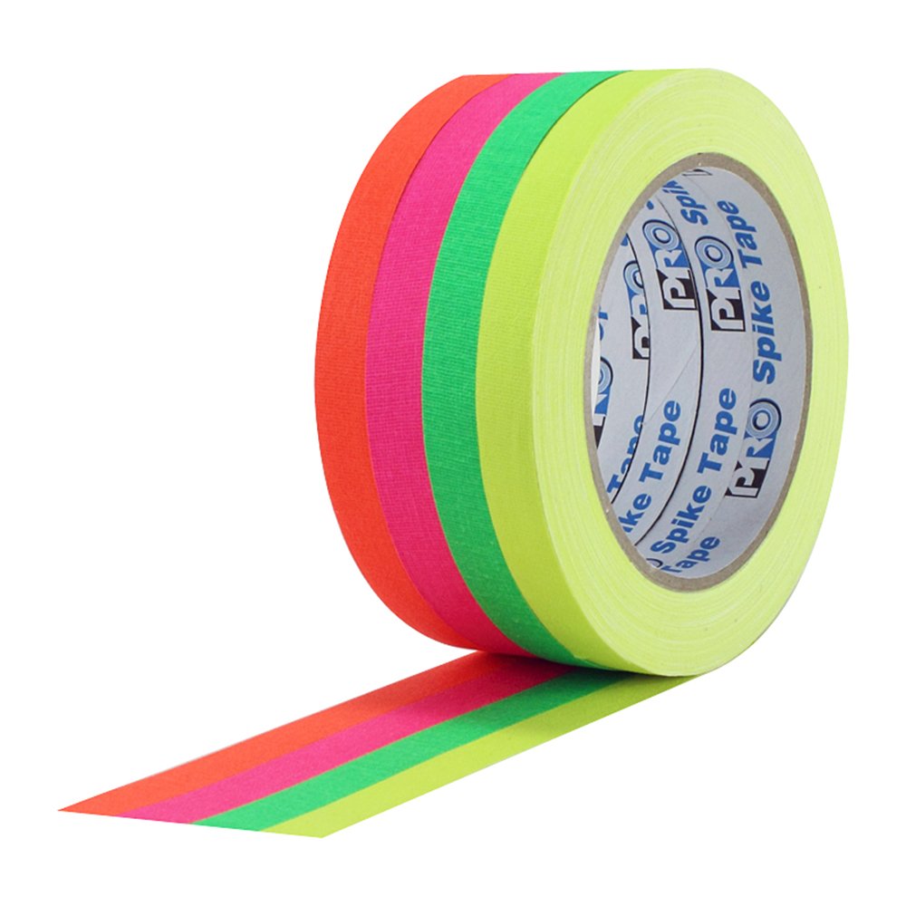 Amazon.co.jp: Pro Tapes ガッファーテープ スパイクテープ 蛍光